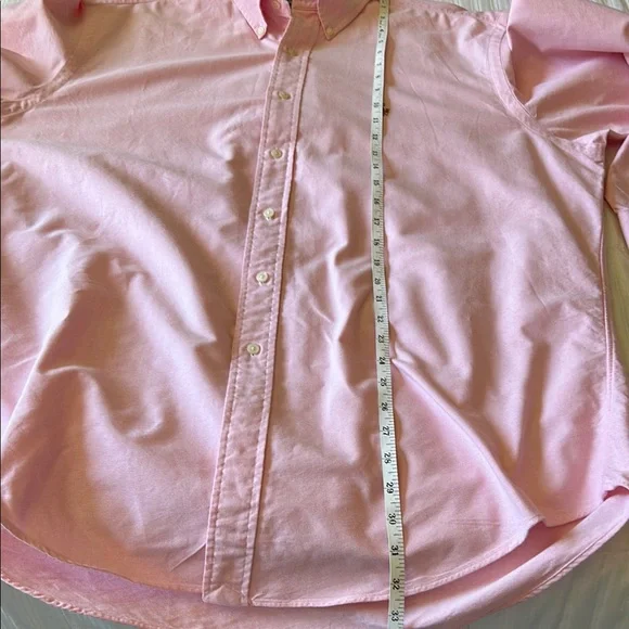 Ralph Lauren 17-34 Pink Preppy Casual Button Down Shirt - Picture 10 of 11